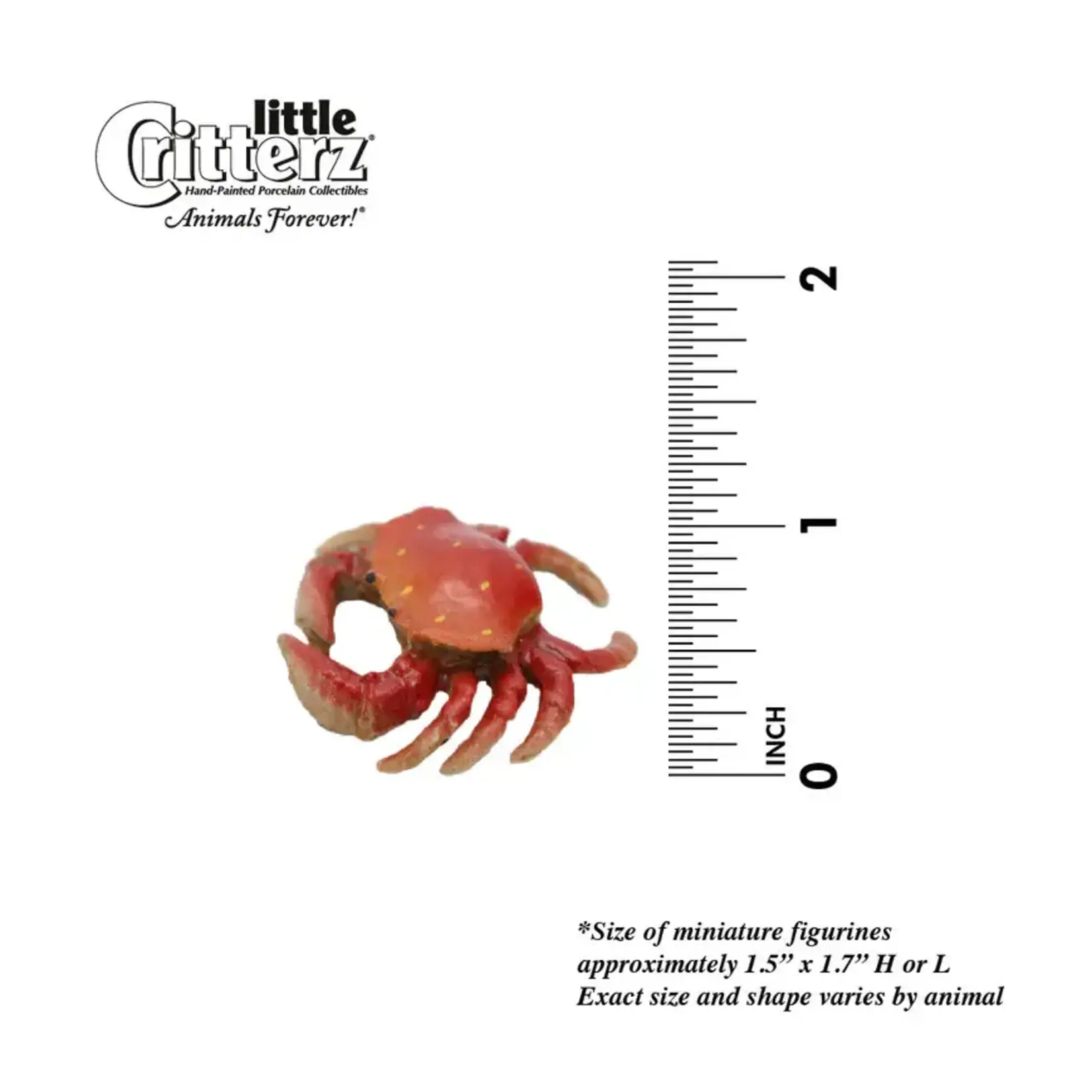 Little Critterz Crab - Dungeness Crab "Angeles" - miniature porcelain figurine