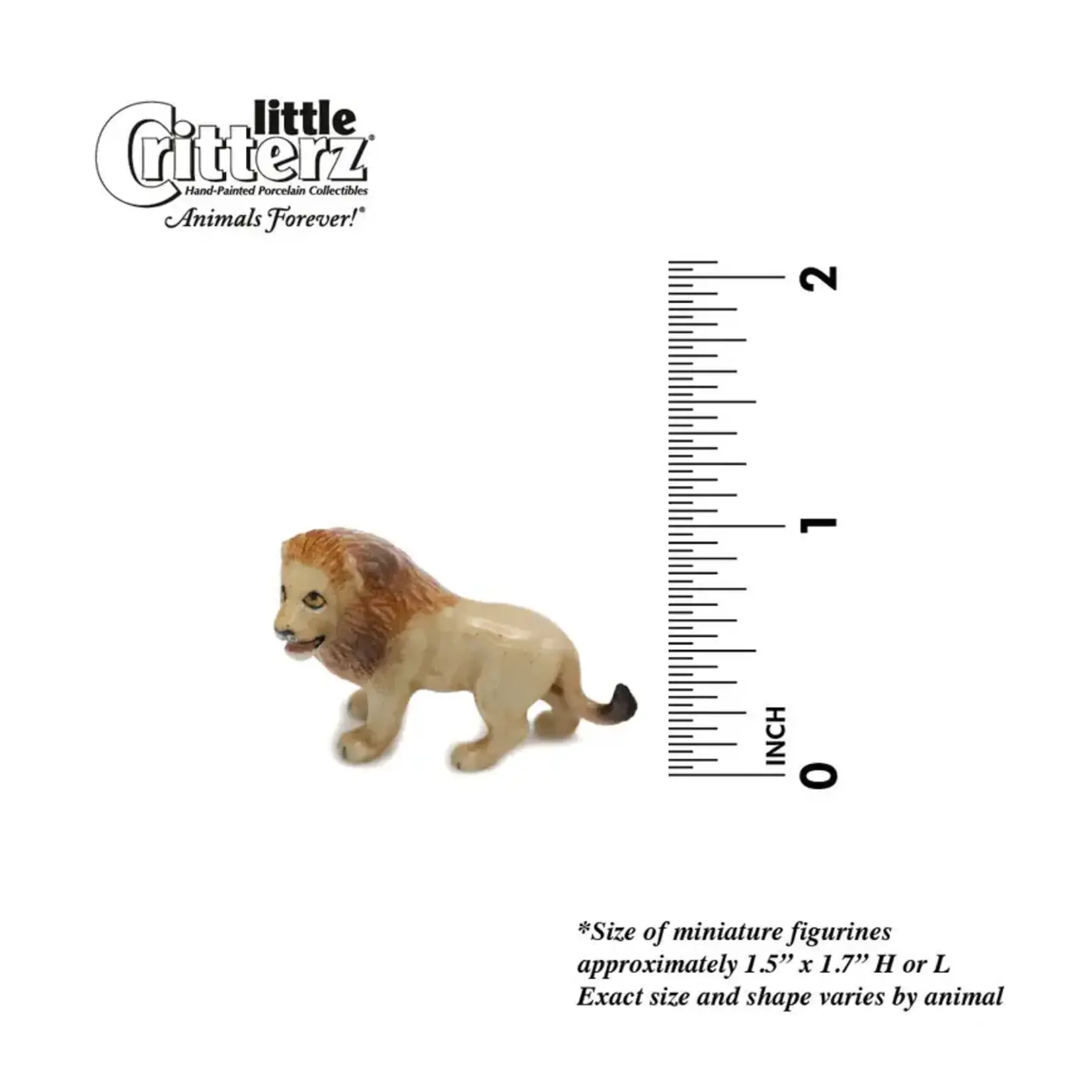 Little Critterz Lion "Leo" - miniature porcelain figurine