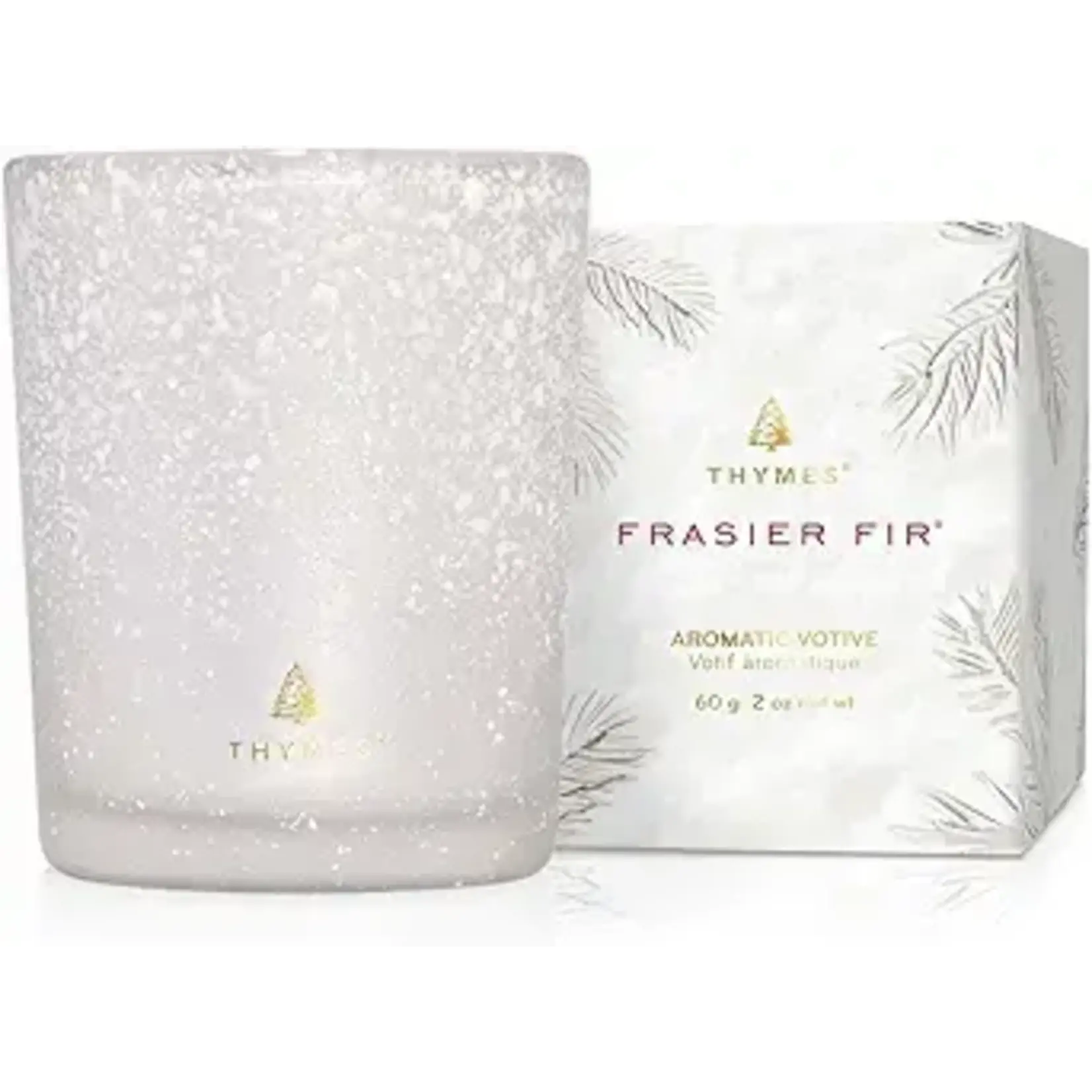 Frasier Fir Flocked Votive Candle