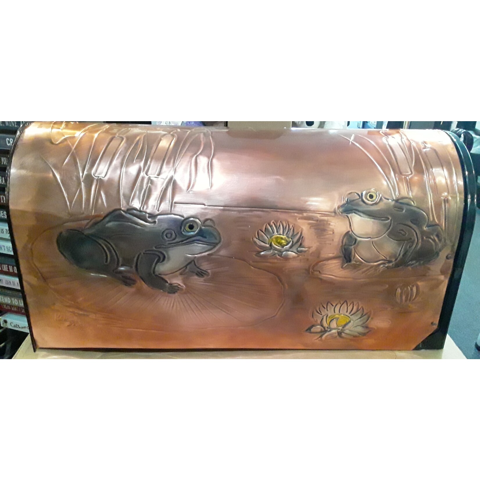 Copper Mailbox Round Rural Frogs