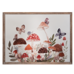 Framed Embossed Mushroom Wall  Decor