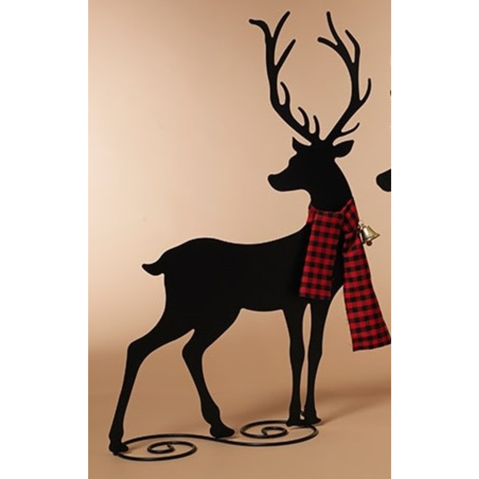 Metal Holiday Deer Figure  One