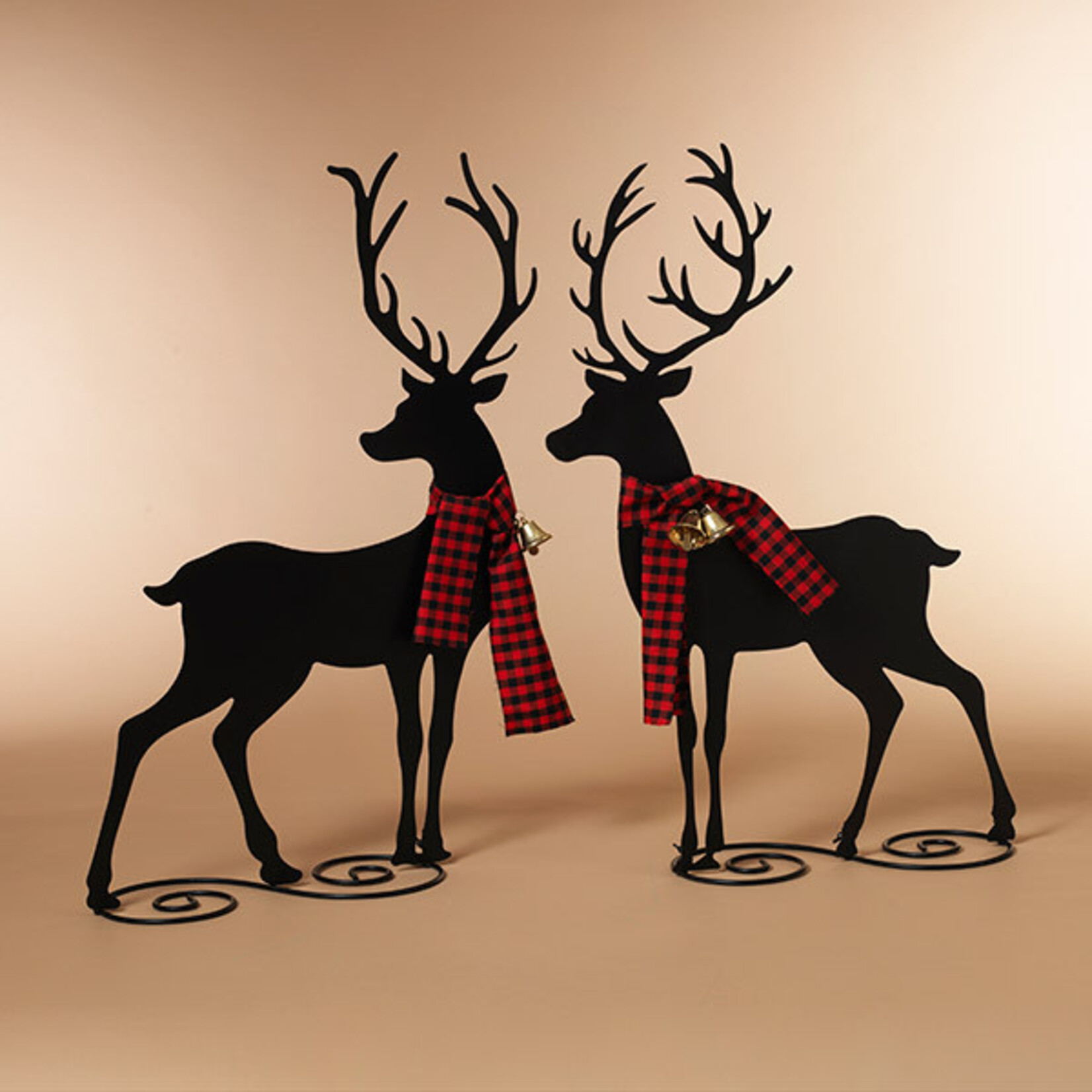 Metal Holiday Deer Figure  One