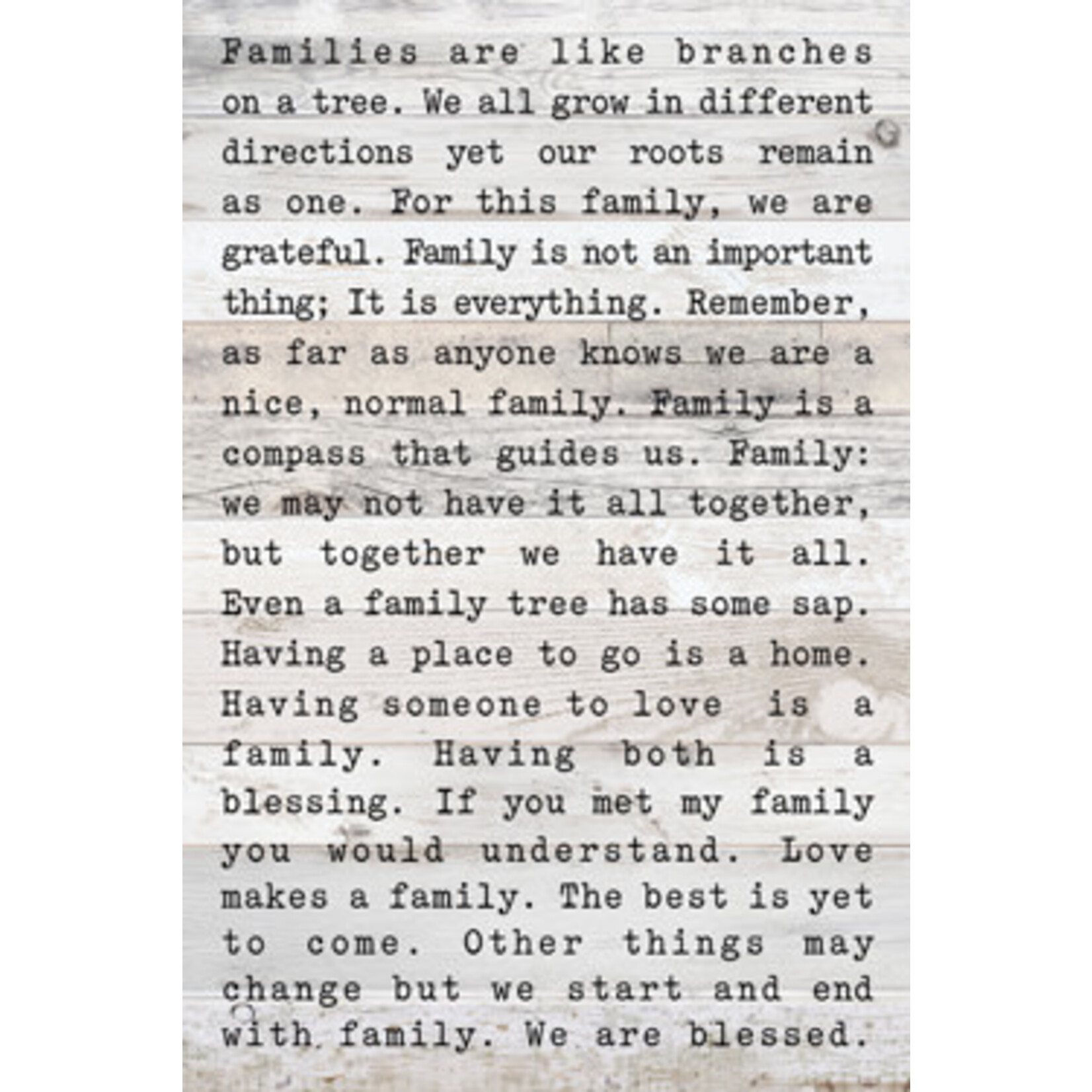Families Are Like Branches Wall Plaque