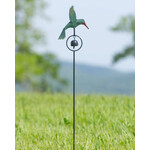 Hummingbird with Bell Garden Stake