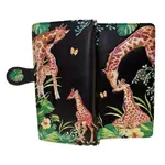 Giraffe Tower Large  Wallet  /Black/ With Zipper