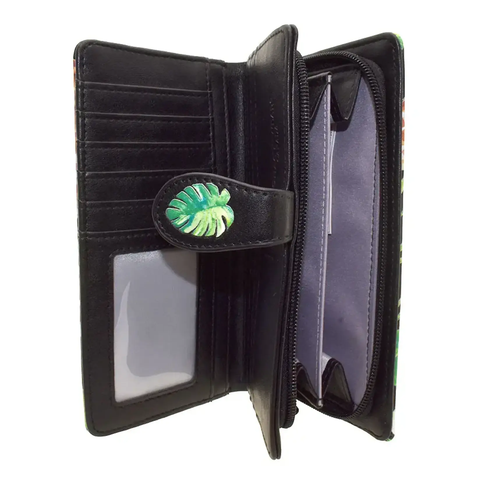 Giraffe Tower Large  Wallet  /Black/ With Zipper