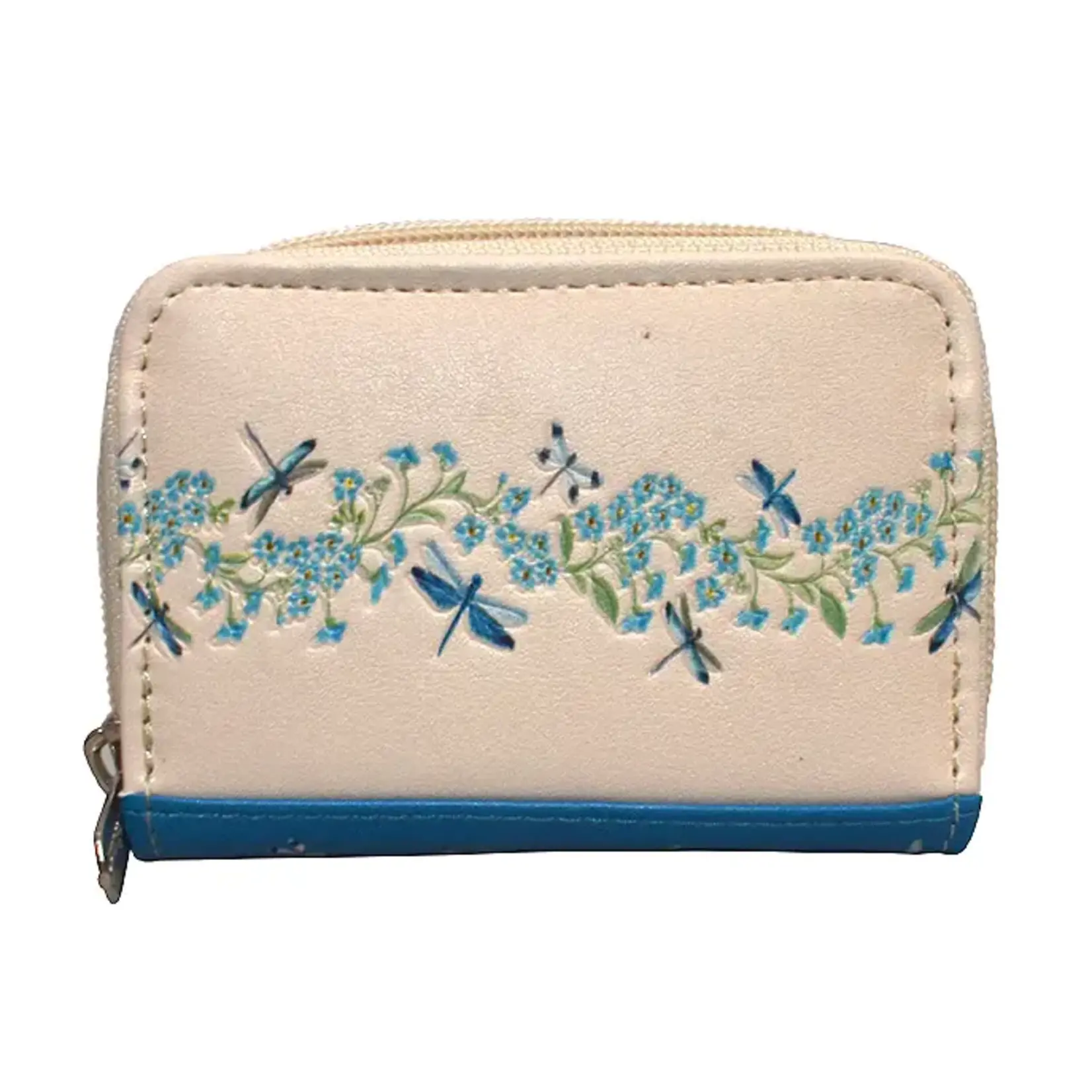 Floral Dragonflies (Beige Color) Coin Purse