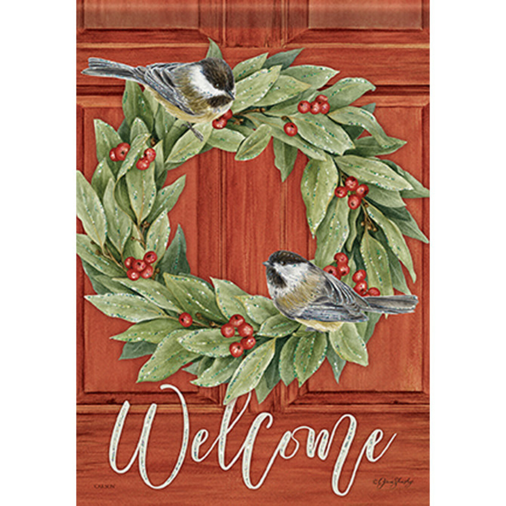 Chickadee Bay Garden Flag