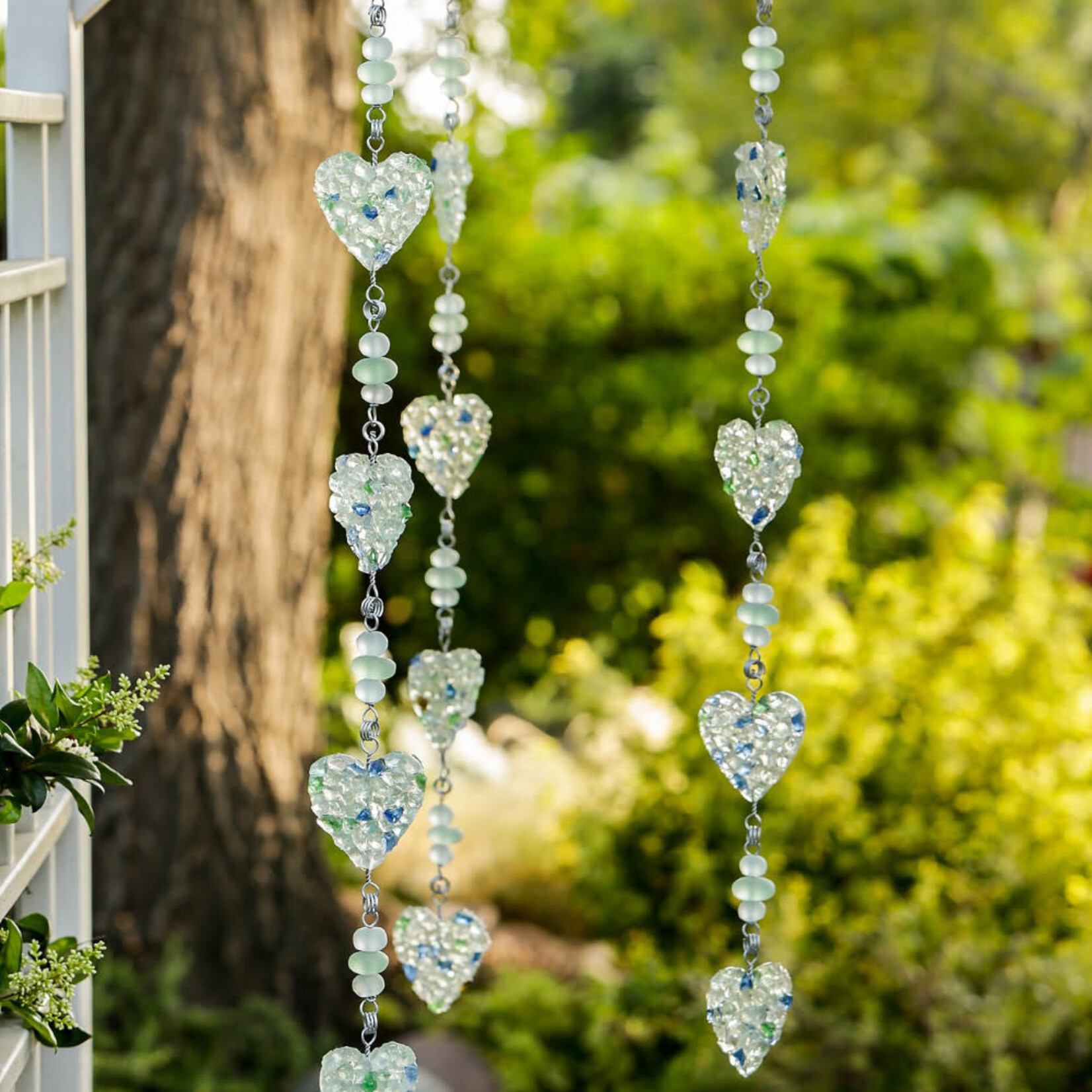 Garden Age Supply Recycled Glass Garland - Hearts