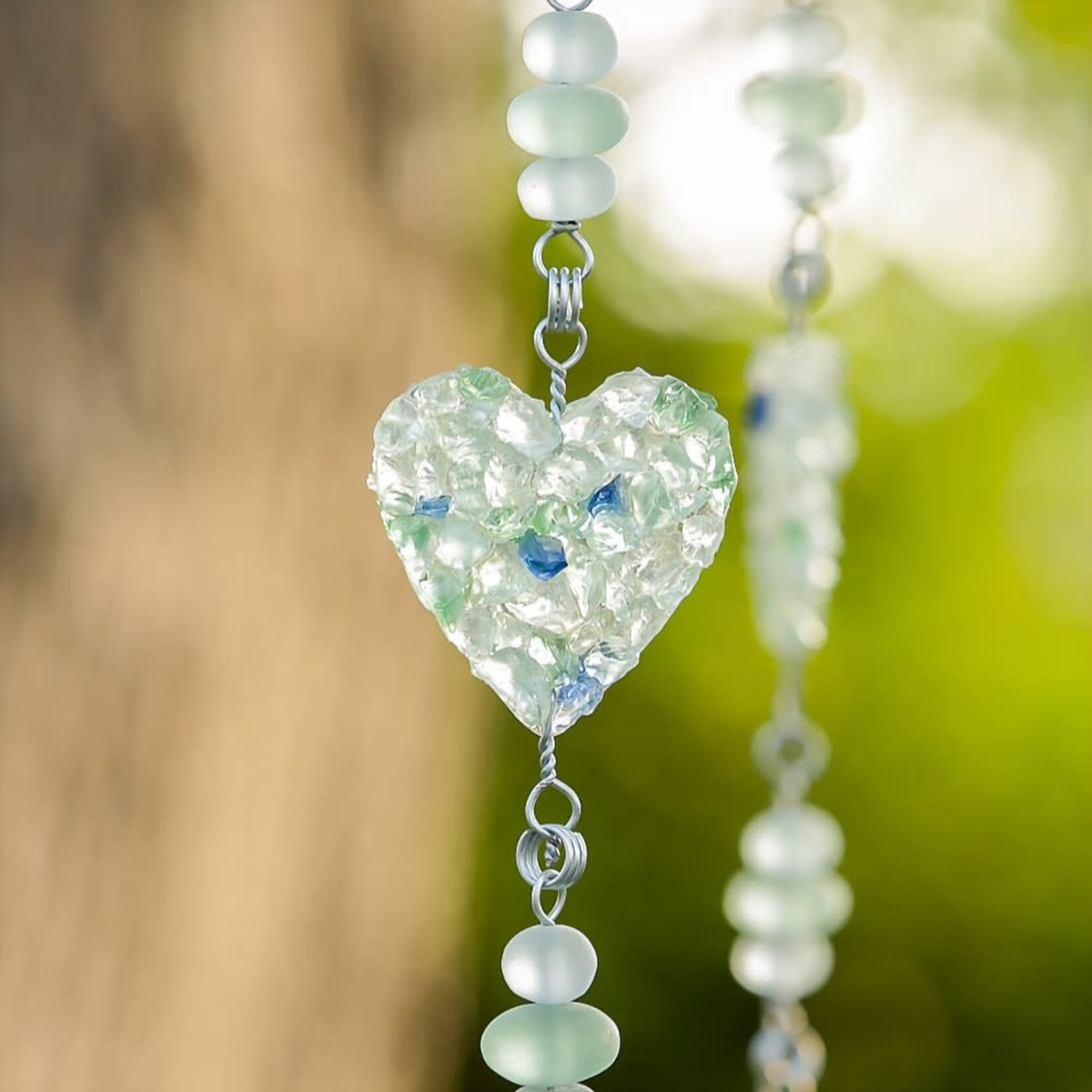 Garden Age Supply Recycled Glass Garland - Hearts