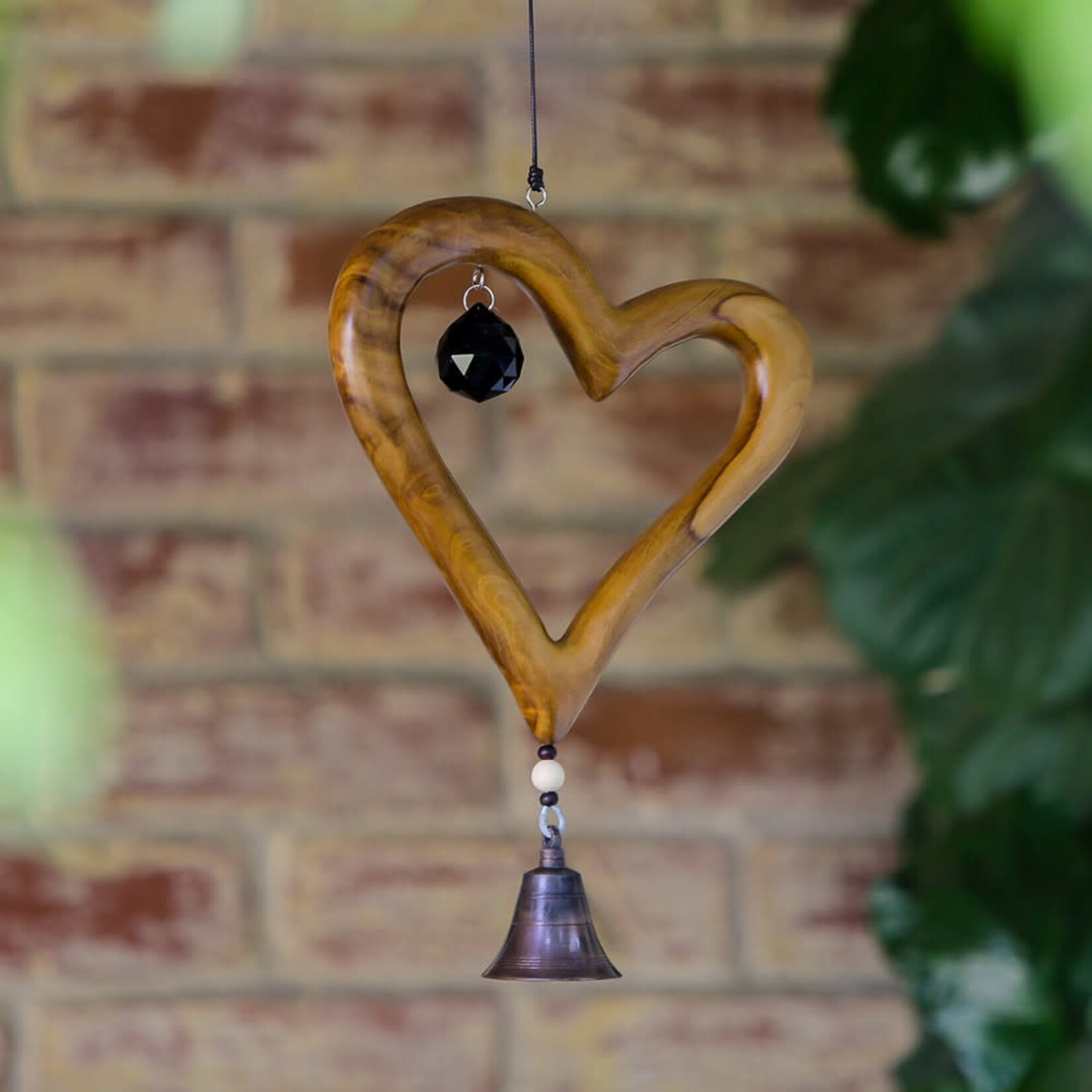 Garden Age Supply Heart Shaped Recycled Teak Sun Catcher
