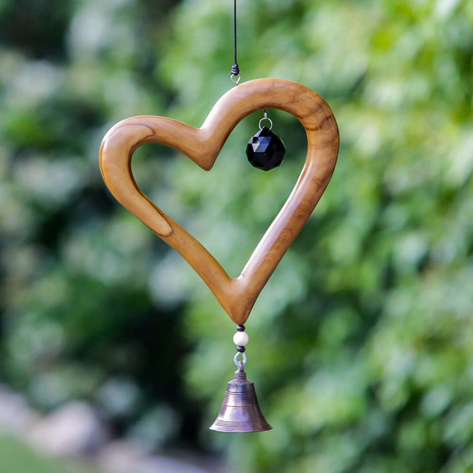 Garden Age Supply Heart Shaped Recycled Teak Sun Catcher