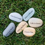 Garden Age Supply Mini Stone "Don't Worry Be Happy"