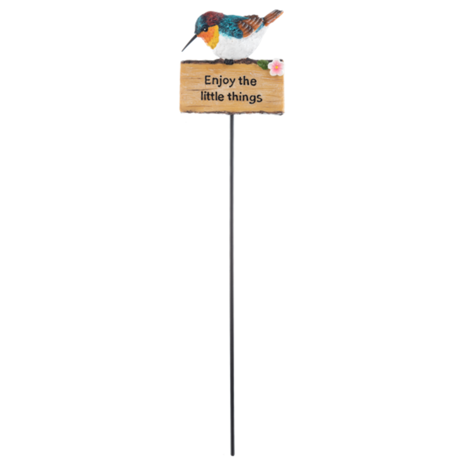 Hummingbird Plant Pick 'Enjoy the Little Things'