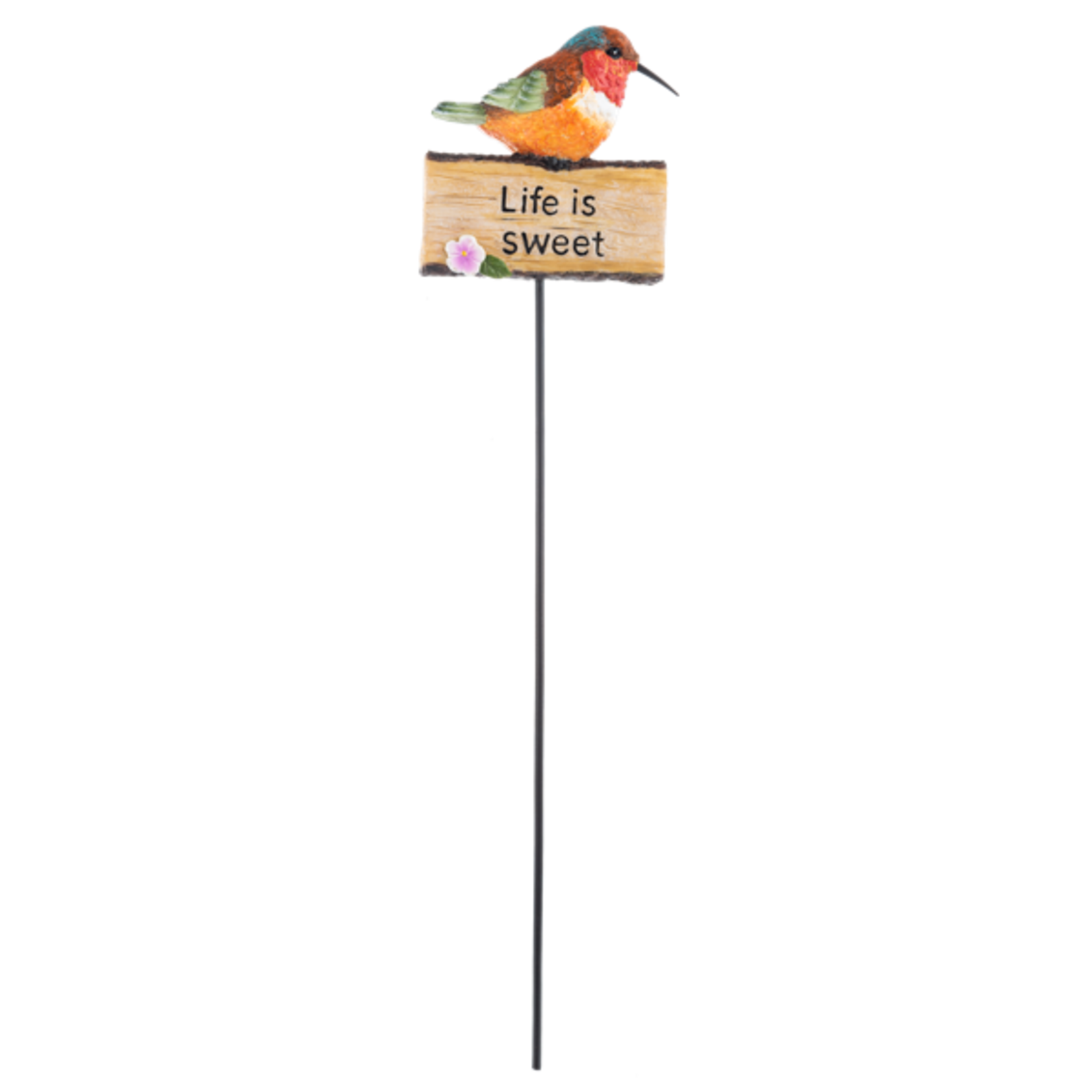 Hummingbird Plant Pick "Life Is Sweet"