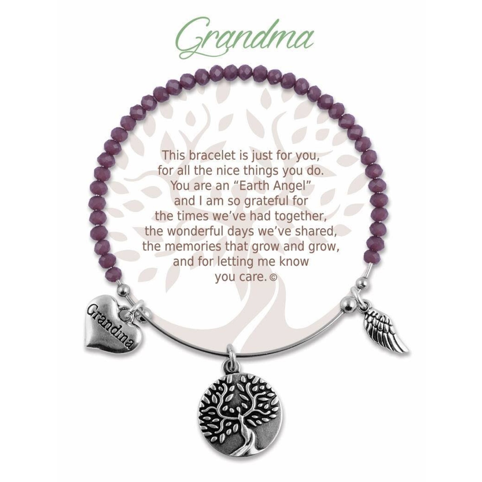 Earth Angel Purple Stone Grandma Bracelet