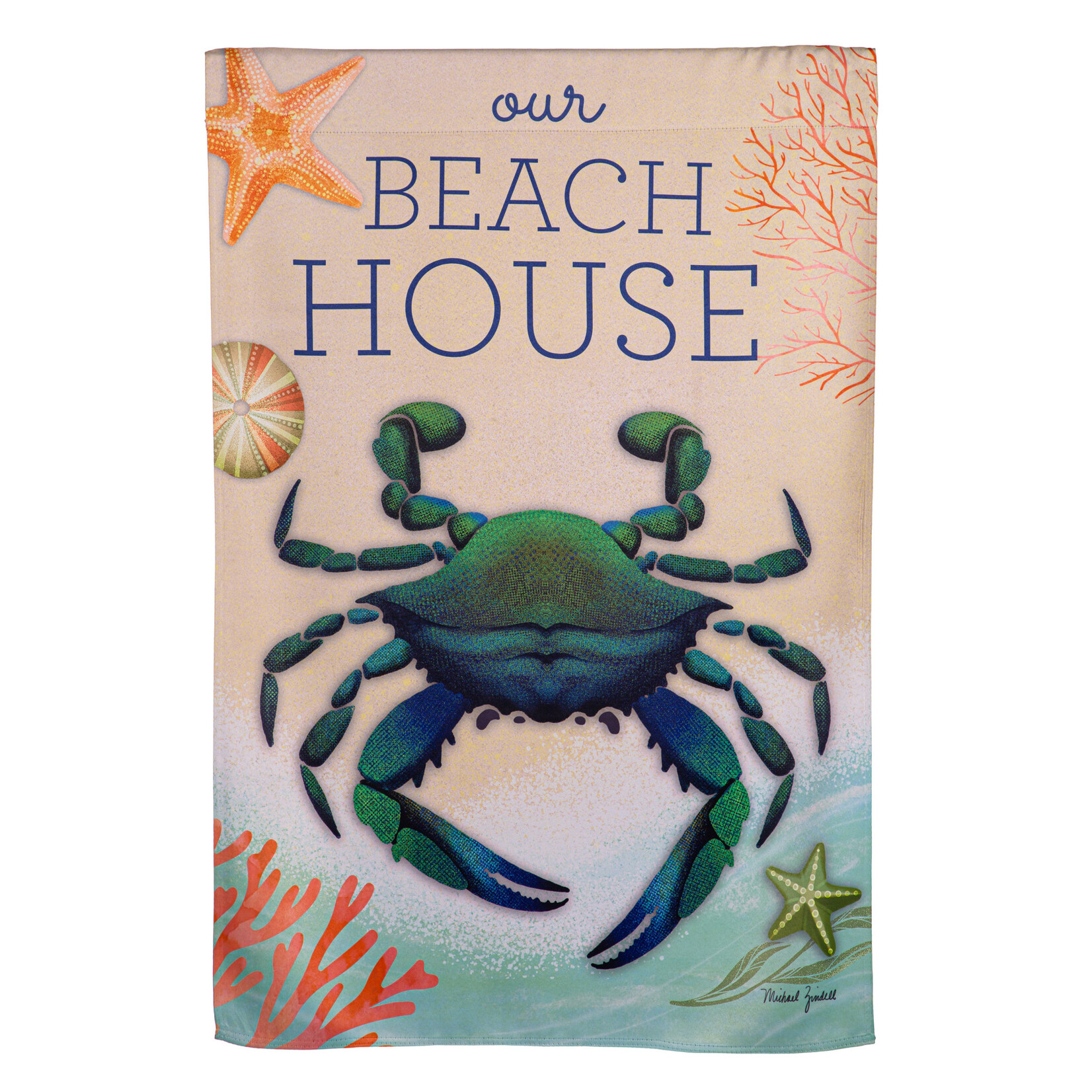"Our Beach House" Suede House Flag