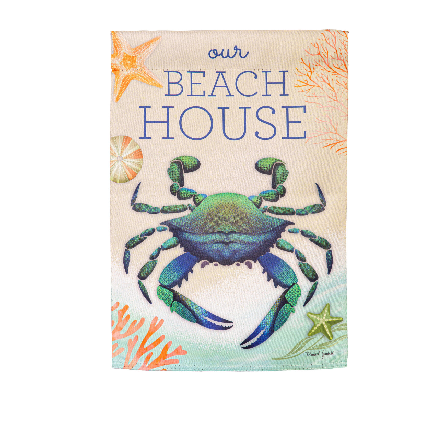 "Our Beach House" Suede Garden Flag