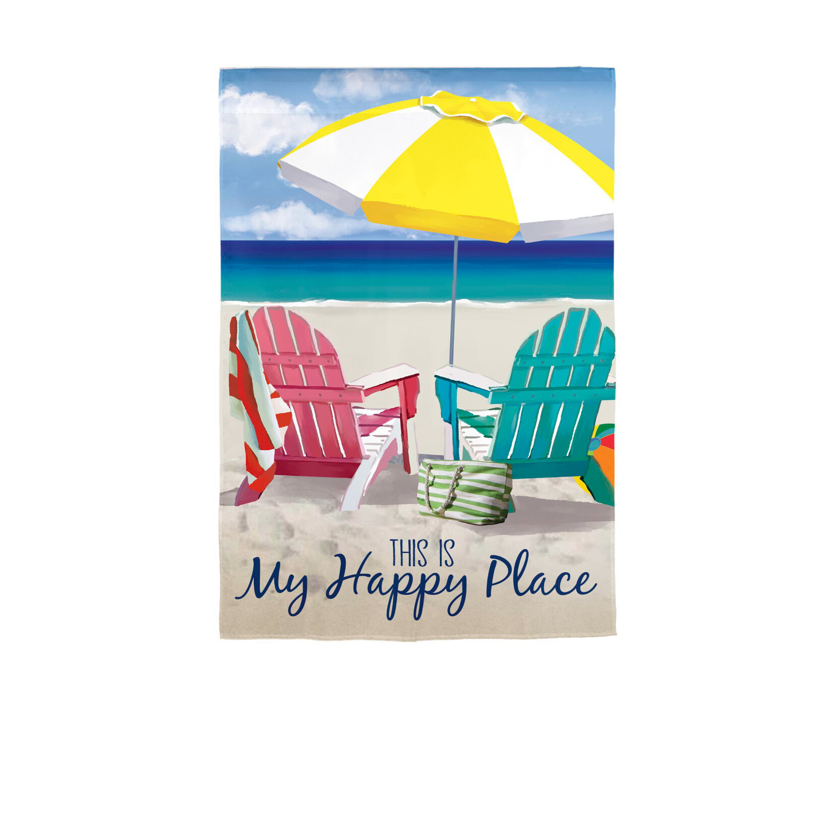 Colorful Chairs - Applique Garden Flag