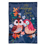 "Owl Always Love You" Applique Garden Flag