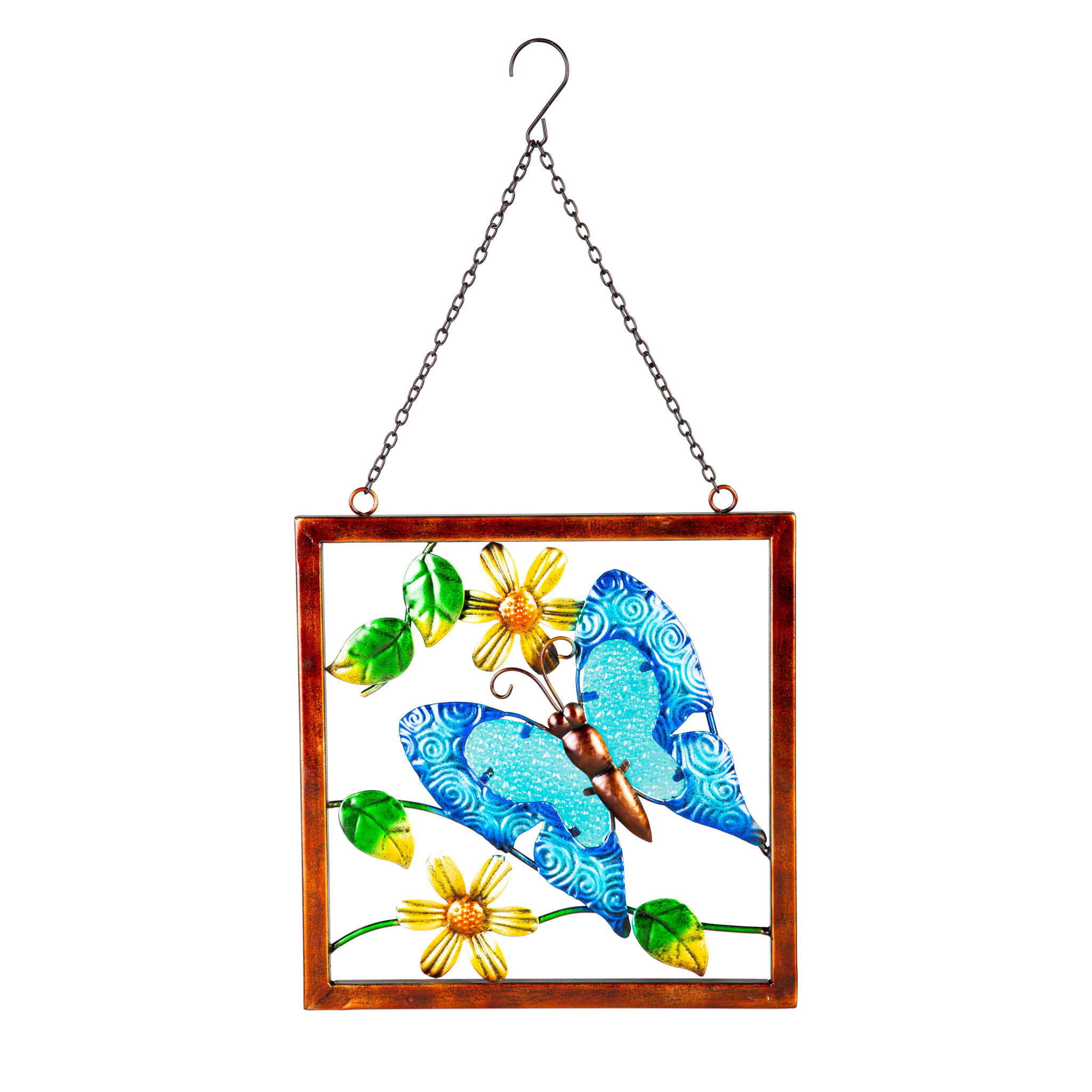 Butterfly Stained Glass Wall Decor Garden Specialties