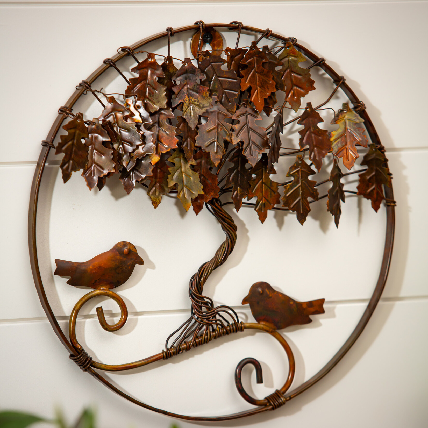 Twisted Tree with Birds - Circular Wall Décor