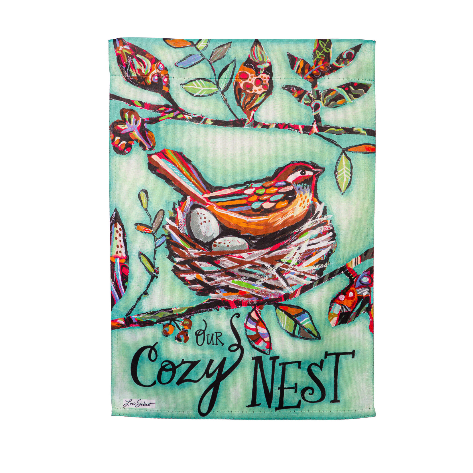Our Cozy Nest Suede Garden Flag