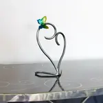 iron chinchilla Heart and Butterfly 10" Desk Blue-Green