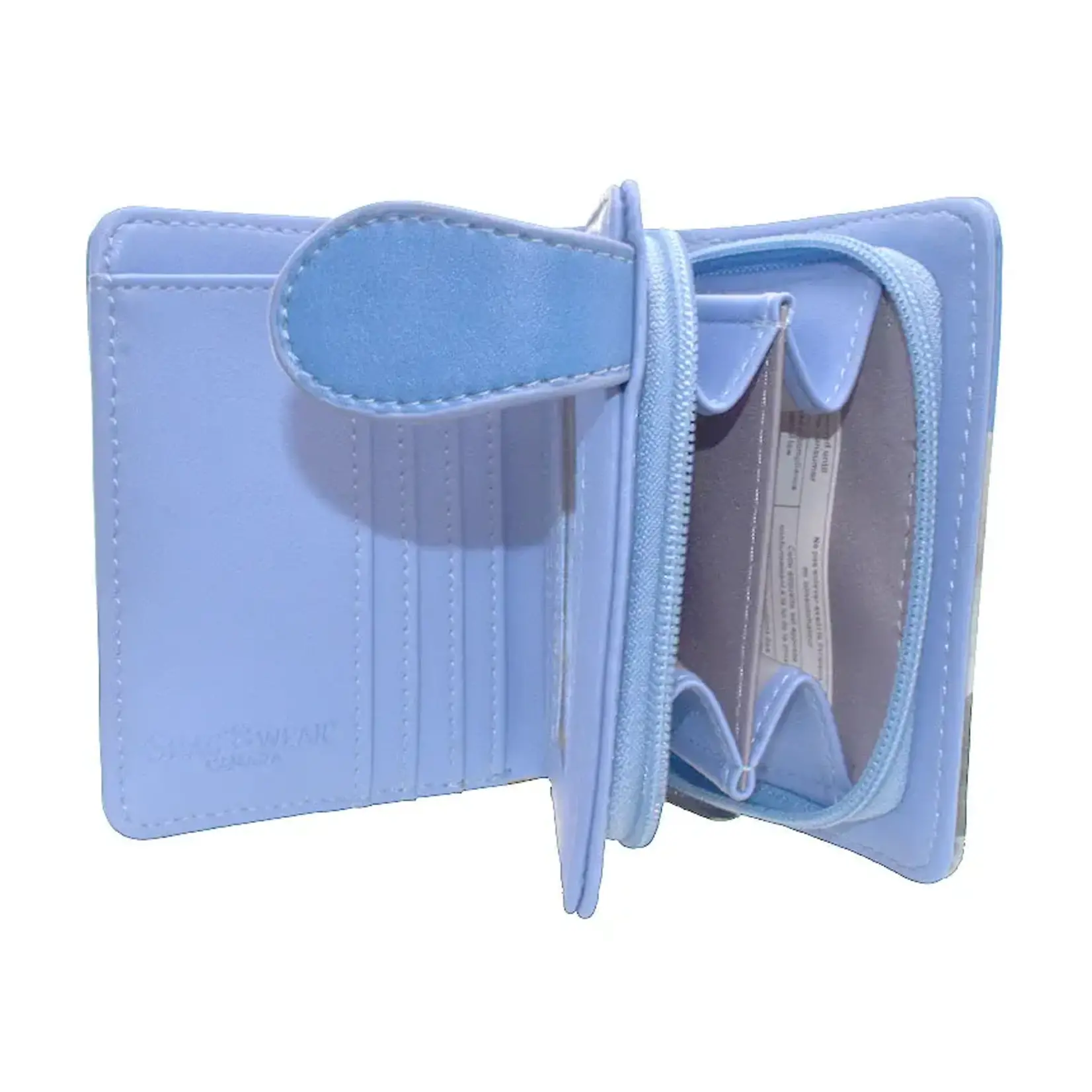 Sailboat Marina Small Wallet /Lt. Teal / With Zipper