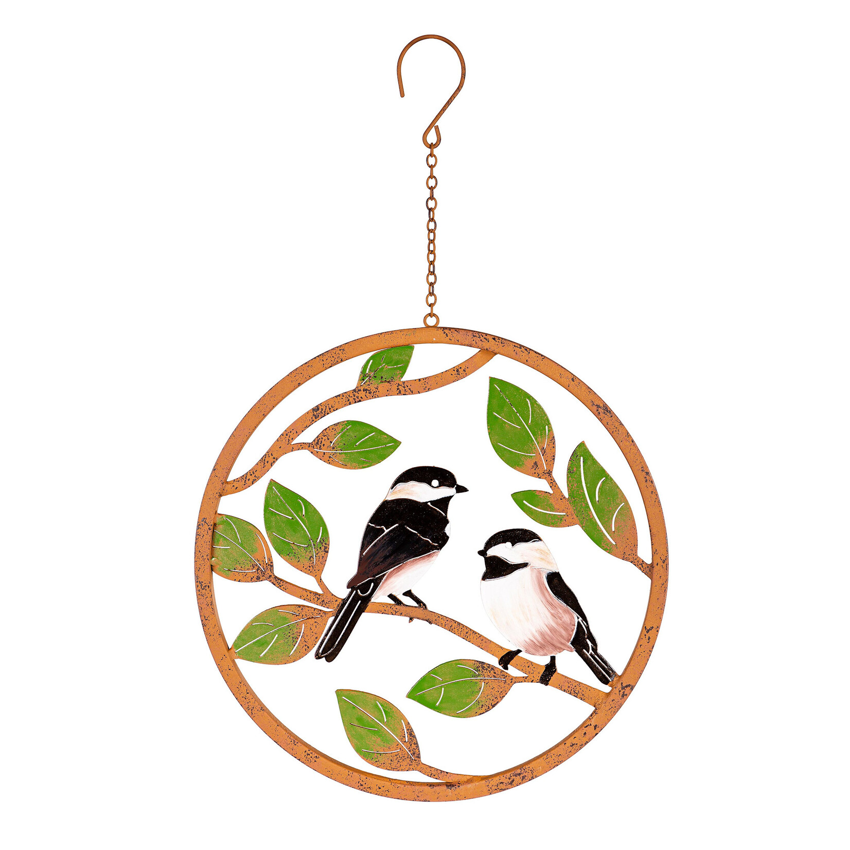 Rustic Friends Hand Painted Hanging Décor Chickadees