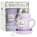 Nicole Brayden Gifts Flower Pot Mug: Lilac "Be Awesome"