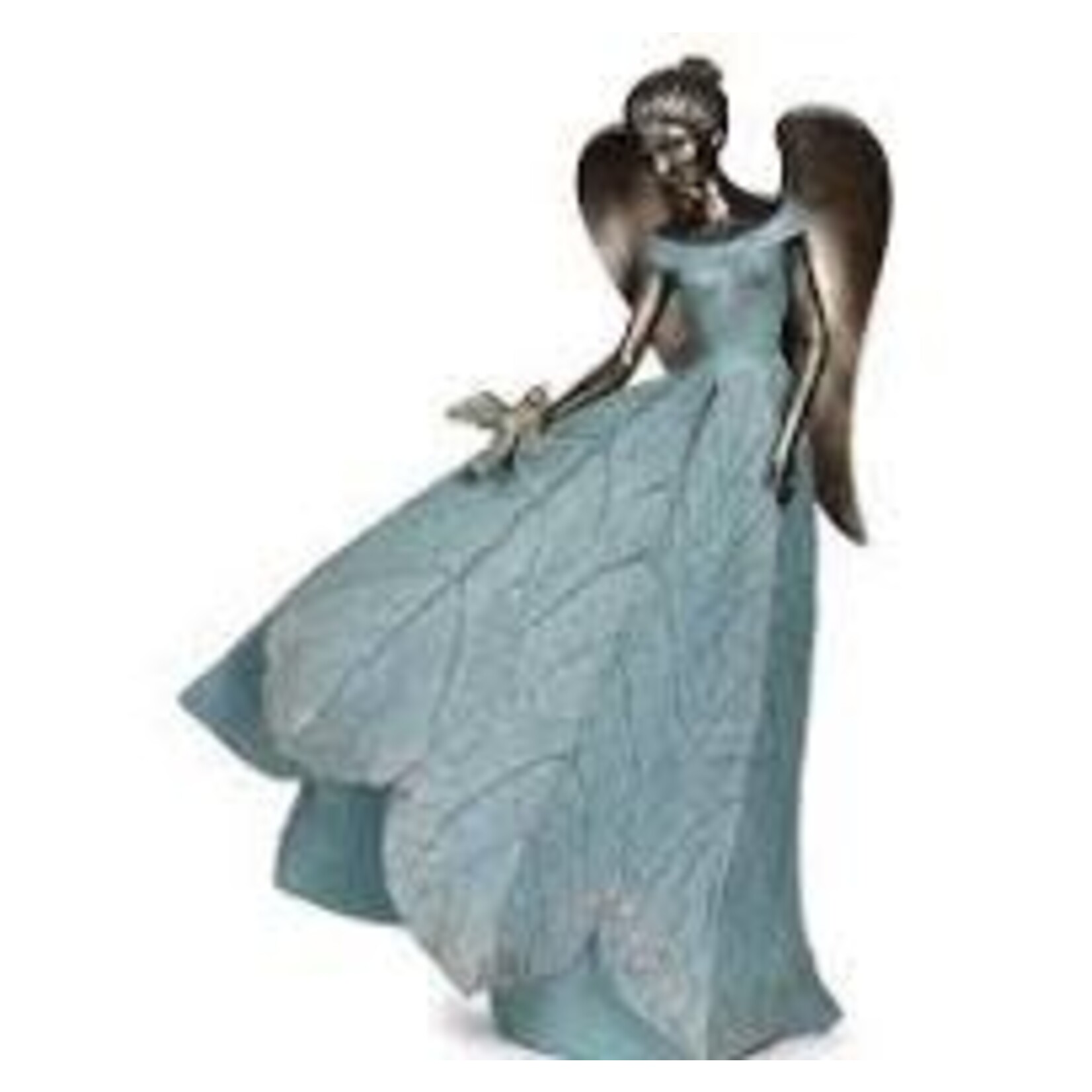 19.75”H Angel with Bird Statue