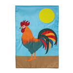 Colorful Rooster - Basic Applique Garden Flag