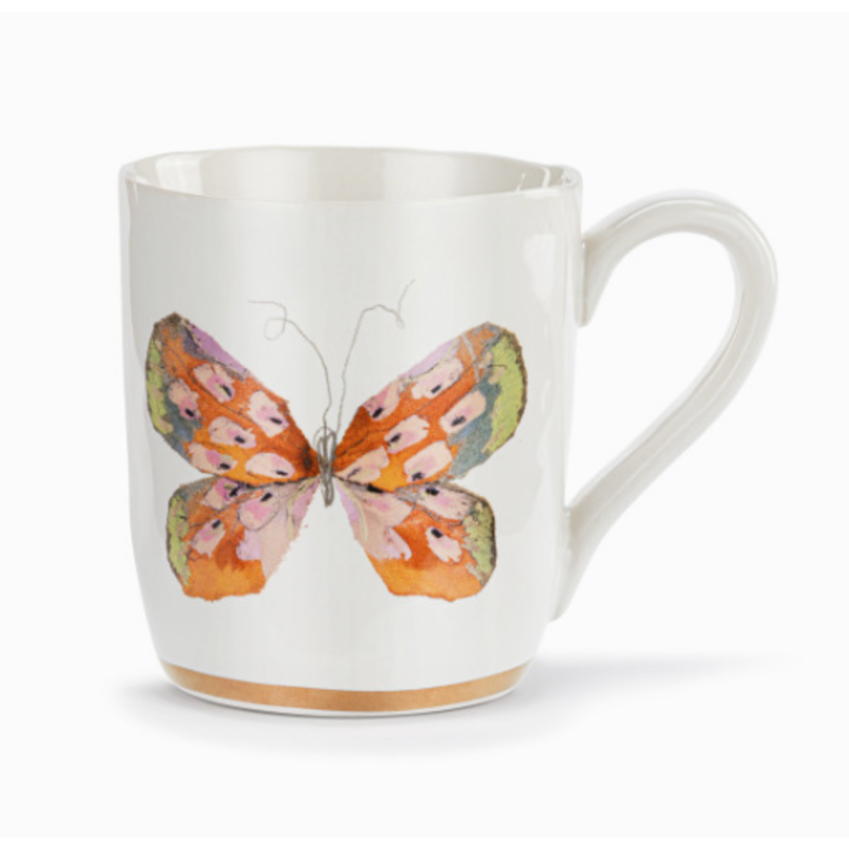 Elisabeth Hays Elisabeth Hays Orange Multi Butterfly Mug( C8 BS)