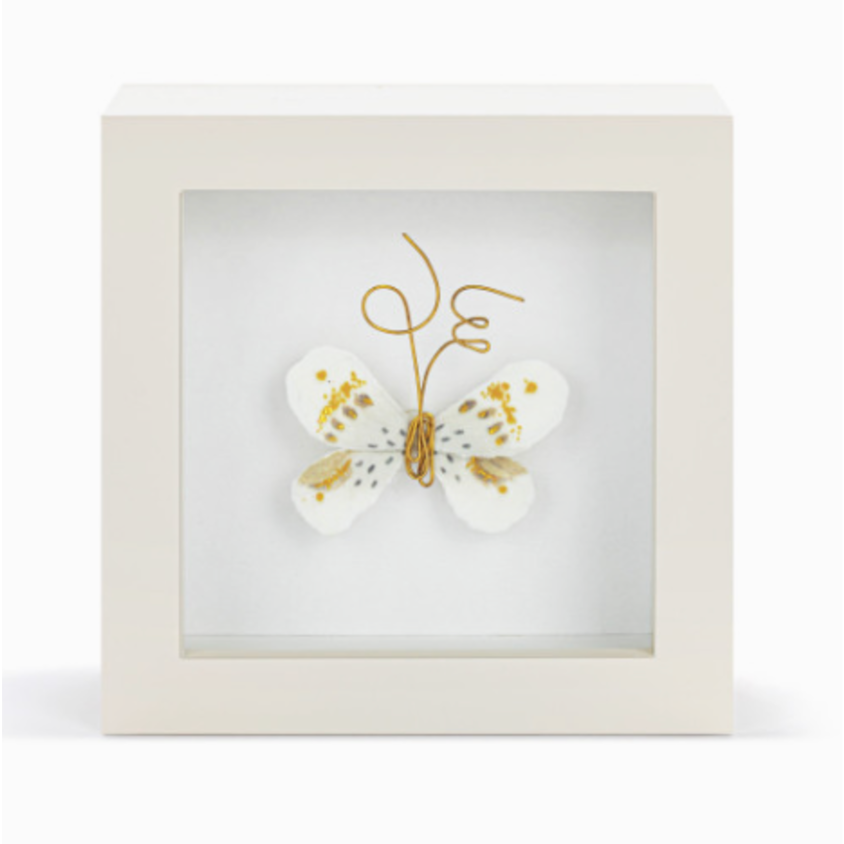 Elisabeth Hays Elisabeth Hays Love from Above White Gold Butterfly Shadow Box
