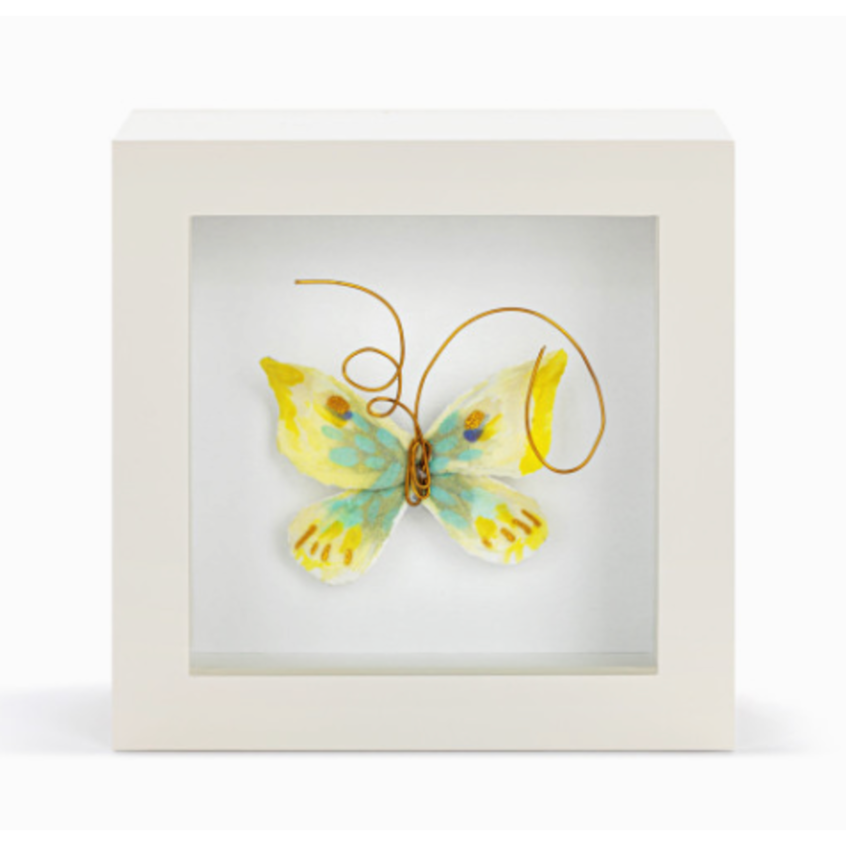Elisabeth Hays Elisabeth Hays Endlessly Hopeful Yellow/Green Butterfly Shadow Box