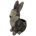 Faux Wood Bunny Planter