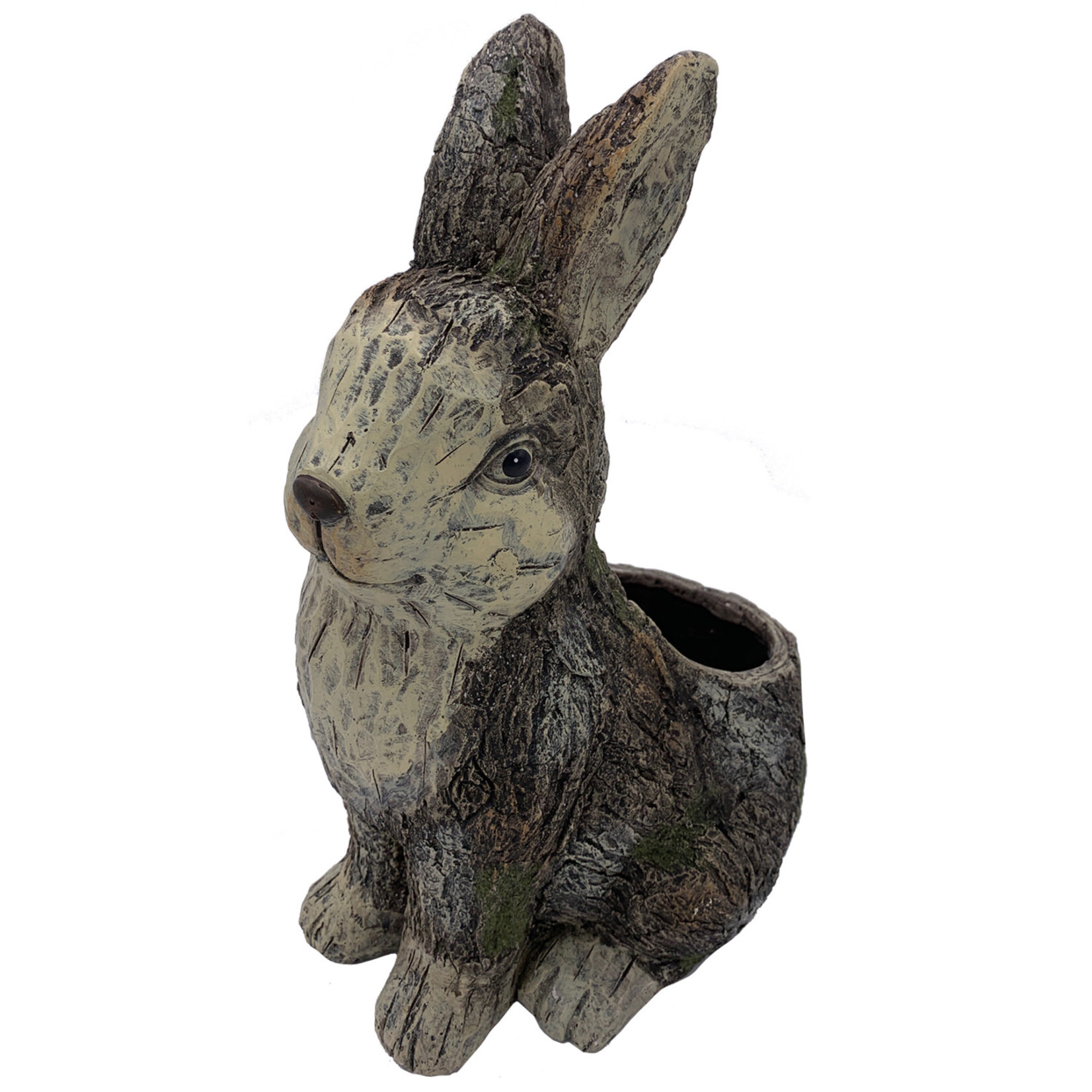 Faux Wood Bunny Planter