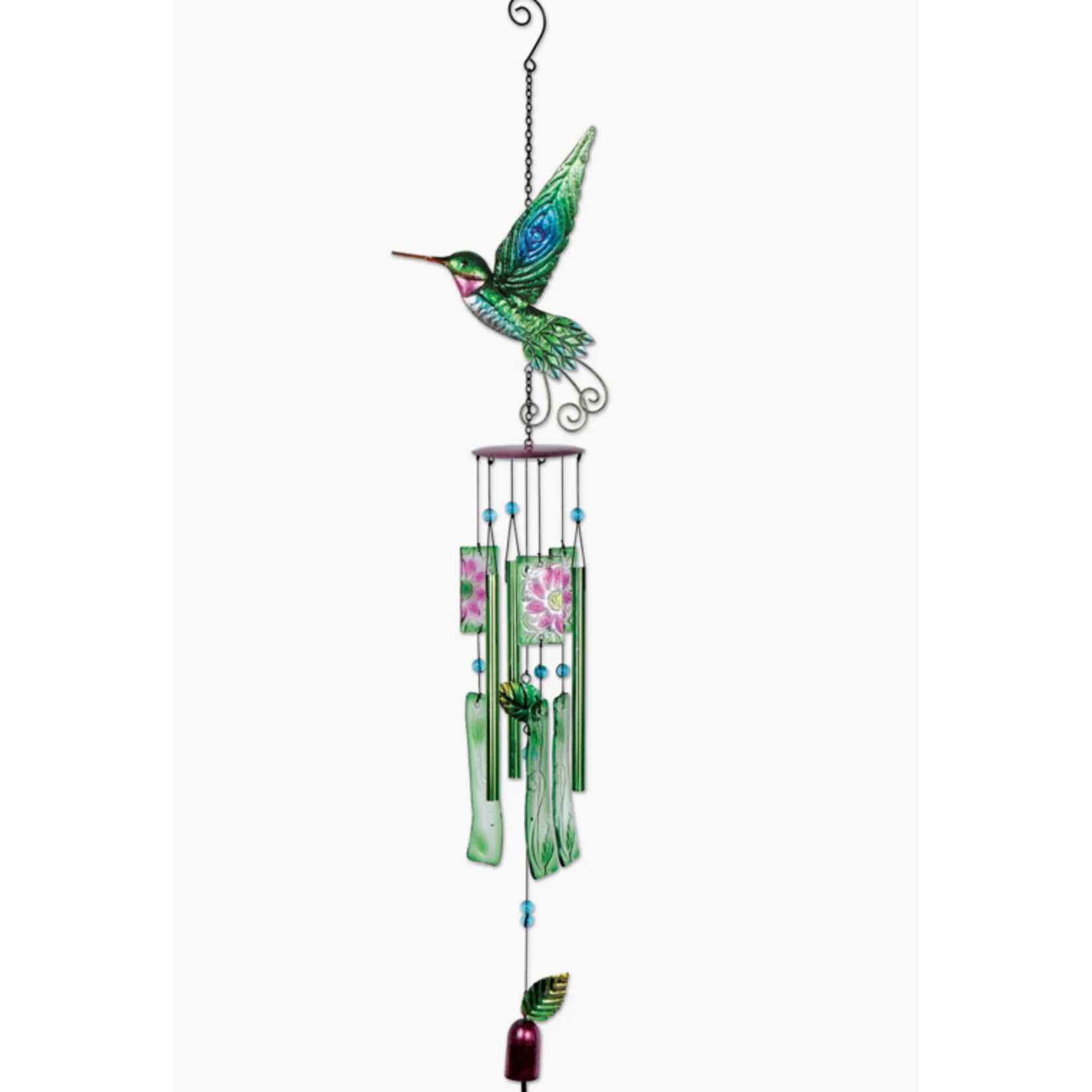 Hummingbird Metal and Glass Wind Chime