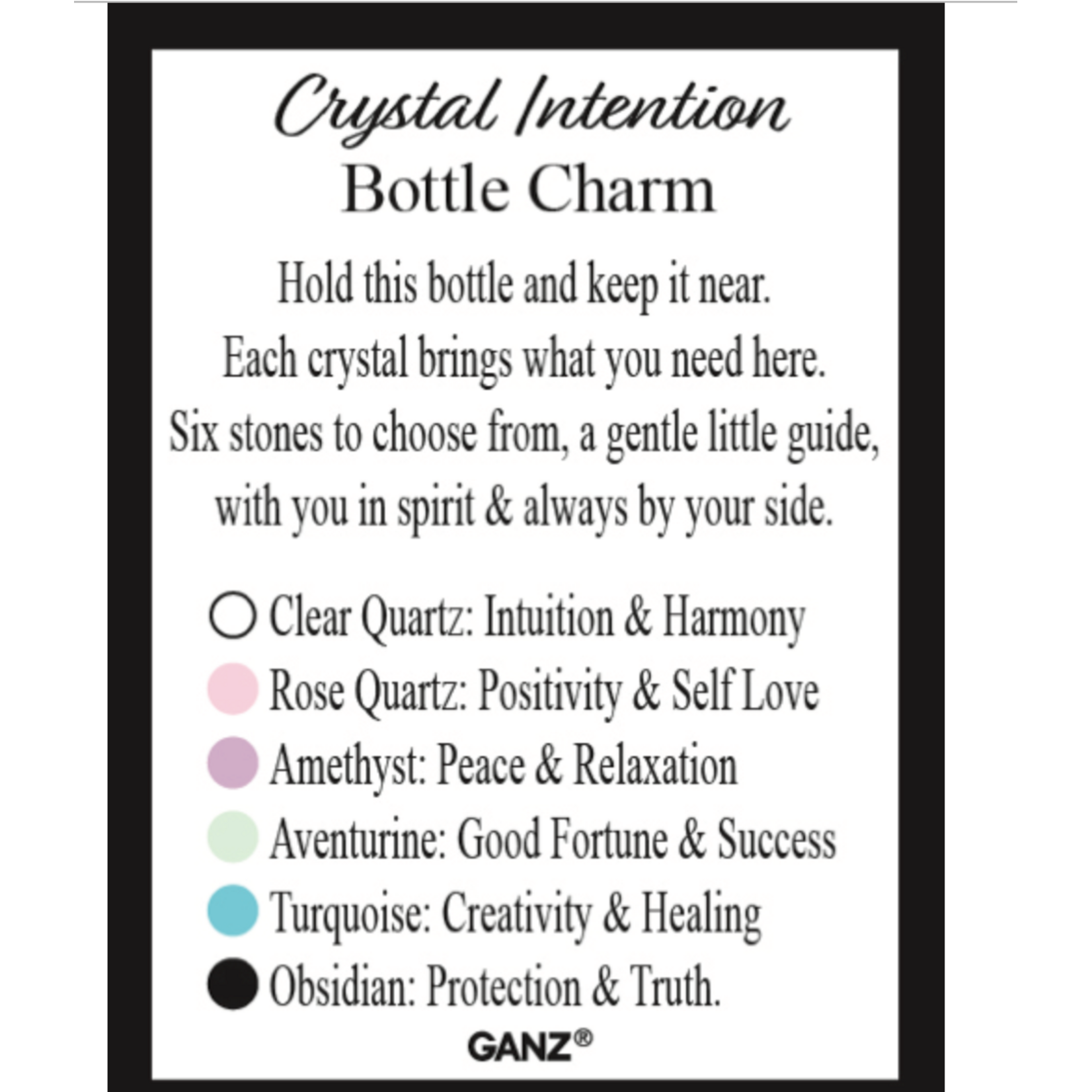 Ganz Crystal Intention Bottle Charms