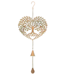 Ganz Copper Patina Tree of Life with Birds Wind Chime