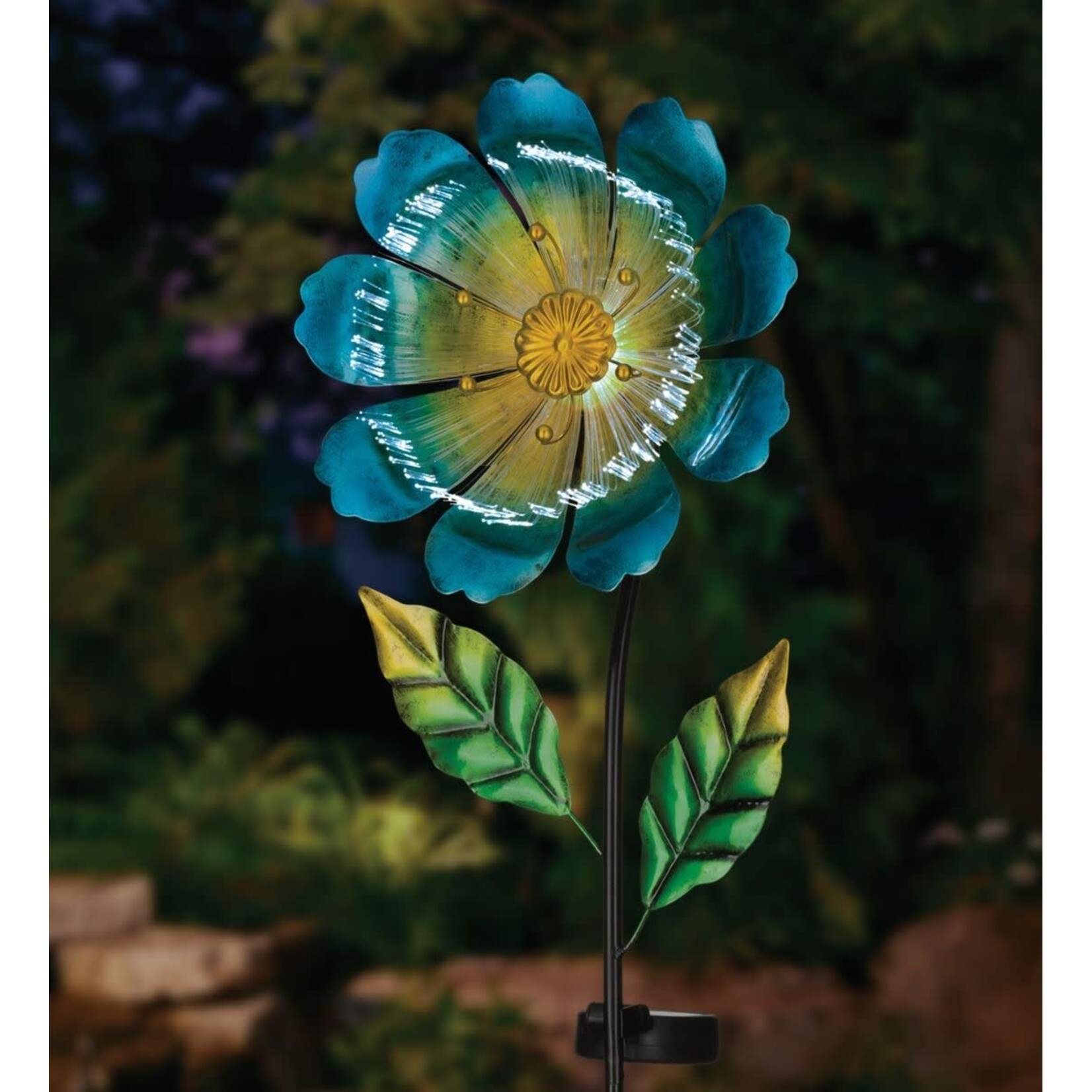 Regal Art & Gift Flower Burst Solar Stake - Blue