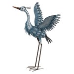 Regal Art & Gift Metallic Blue Heron 29" - Wings  Up-NOW 40% OFF