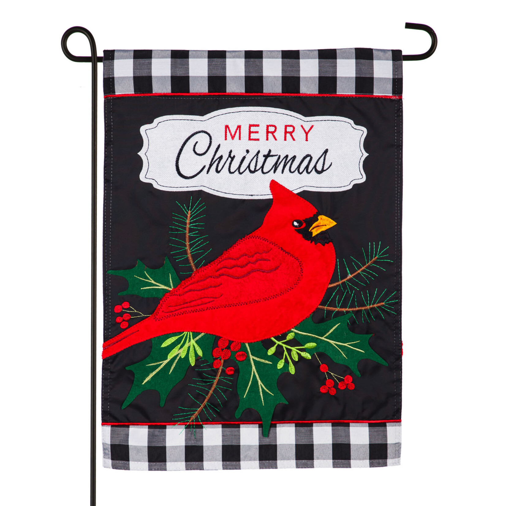 Merry Christmas Cardinal Garden Flag