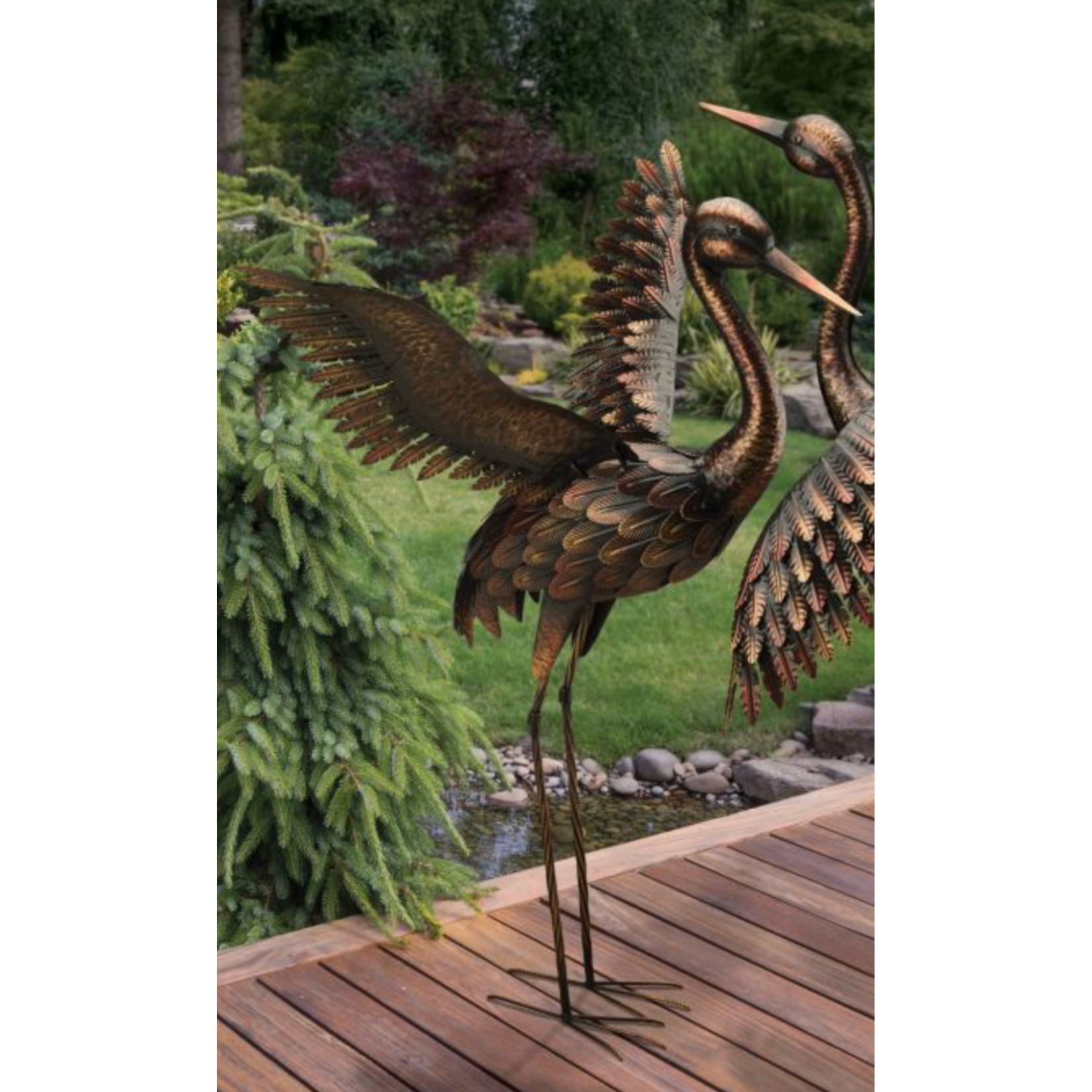 Regal Art & Gift Bronze Crane 44" - Wings Up