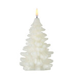 4" X 7" WHITE CHRISTMAS TREE CANDLE