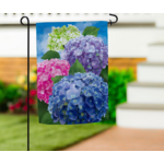 Multicolor Hydrangeas Suede Garden Flag