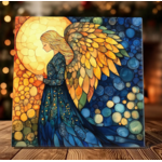 Peeping Toms Cabin Nativity Angel Porcelain Tile