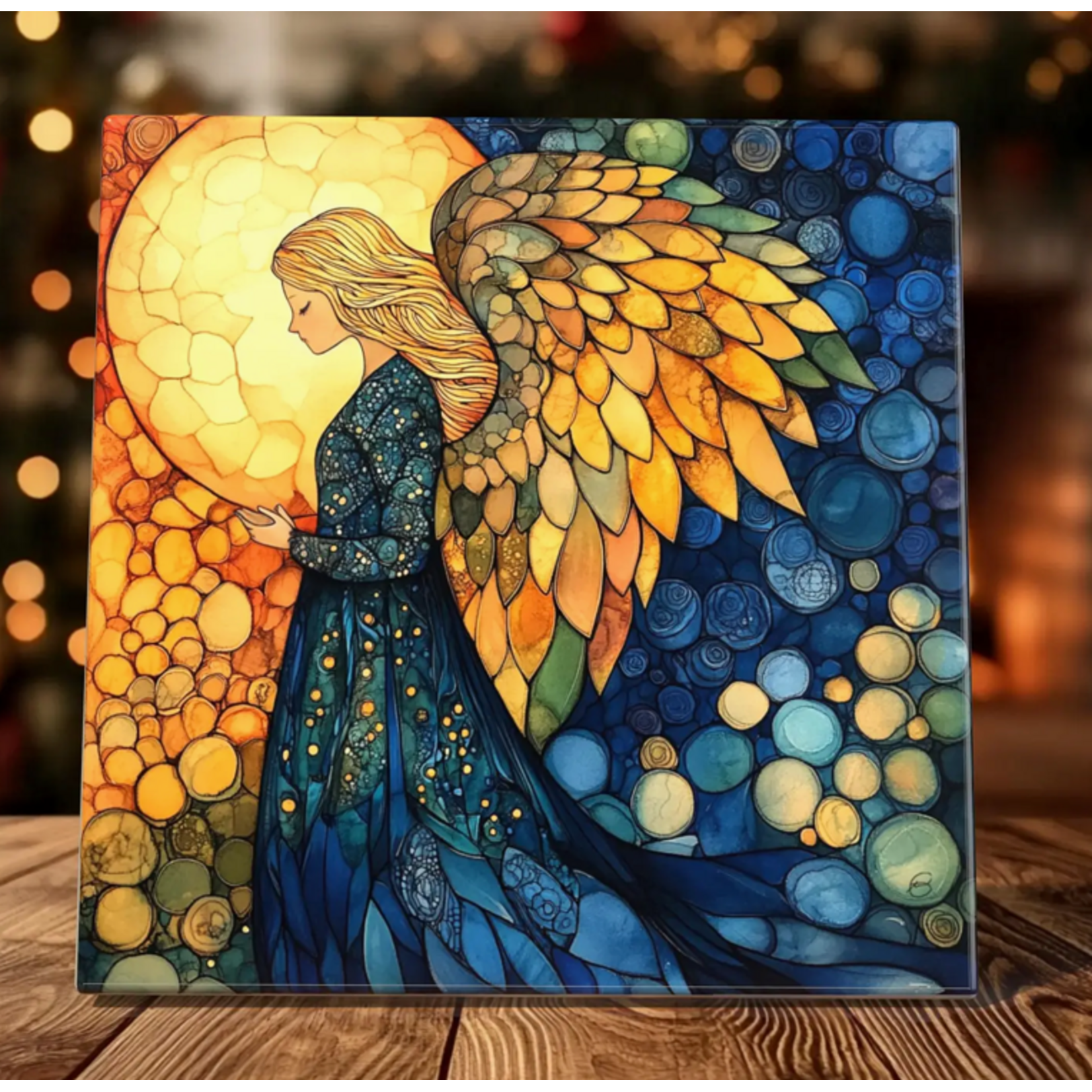 Peeping Toms Cabin Nativity Angel Porcelain Tile